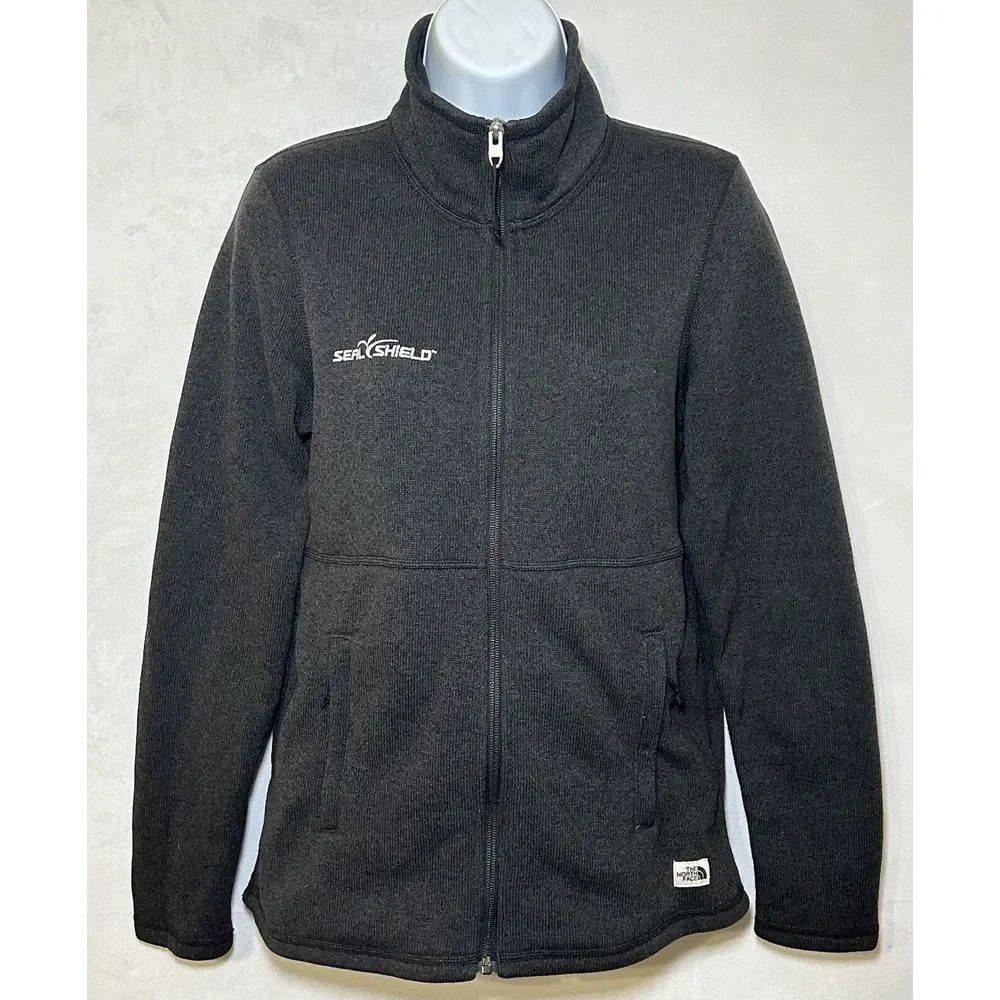 The North Face Women's Small Black Full Zip Mock Neck Jacket Outdoor‎ Fleece